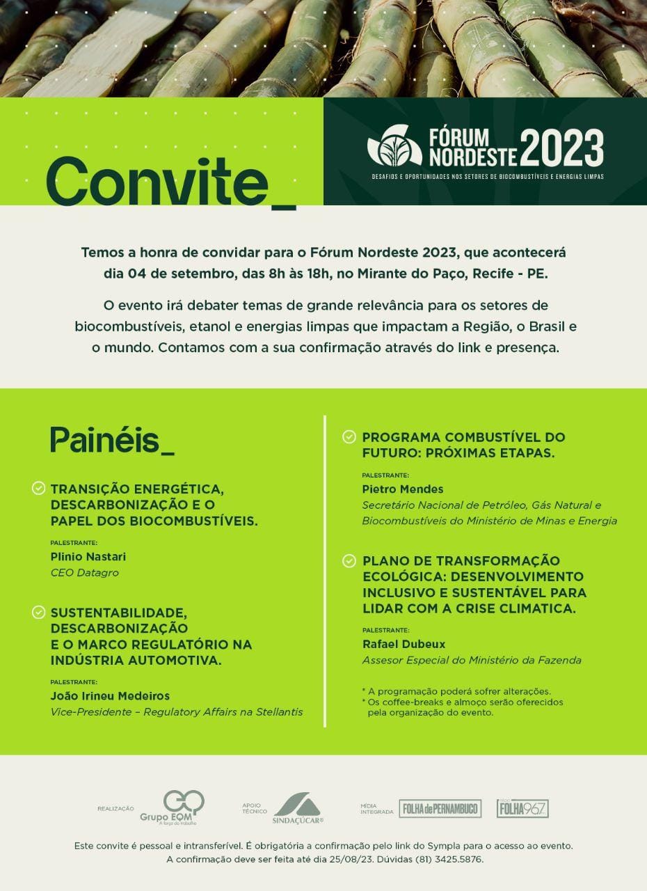 Mastercana Norte-Nordeste 2023: Prêmio destaca mérito do setor  sucroenergético - Folha PE